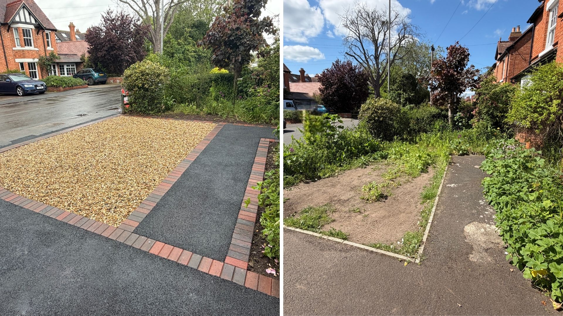 Front garden and Path  New driveway Bidford home with improved kerb appeal